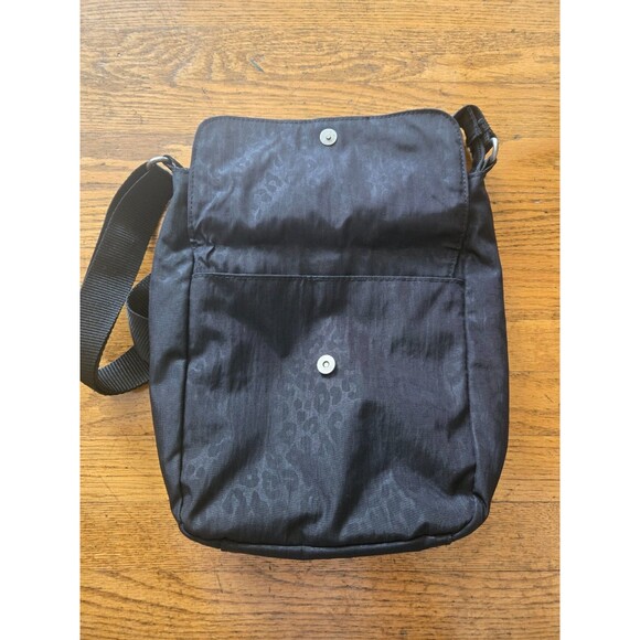 Baggallini HP Bagg Crossbody Bag Black Cheetah Leopard Water Resistant - Picture 4 of 9